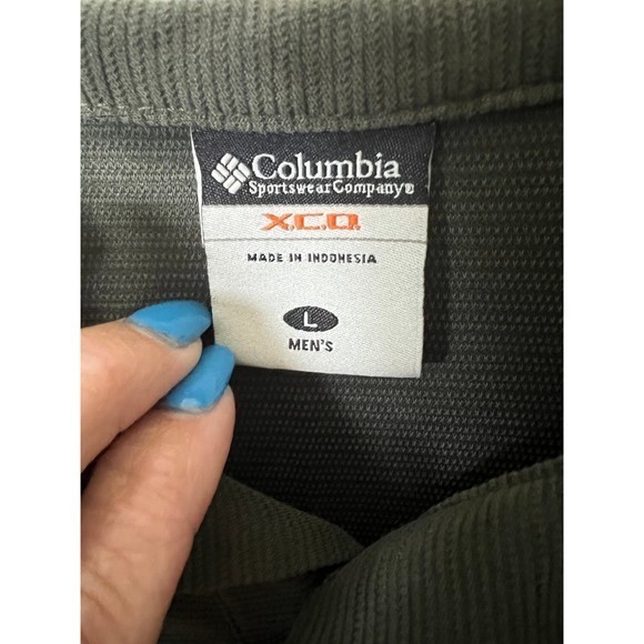 COLUMBIA XCO Mens Green Modal‎ Blend Polo Shirt Size Large - Picture 5 of 7